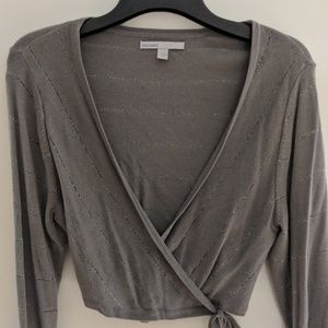 Old navy crop wrap around sweater